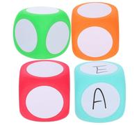 OHPHCALL Cubos Educativos de Borrado en Seco de Espuma Eva de 6cm, Dados para Actividades Matemáticas y Enseñanza Creativa, Fácil de Agarrar, 4 Piezas para Entretenimiento Familiar