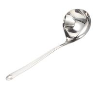 OHPHCALL Cucharón de Sopa de Acero Inoxidable con Colador y Mango Antideslizante, Diseño Integrado y Fácil de Limpiar para Cocina y Restaurante
