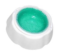 OHPHCALL Cuenco Enfriador para Mascotas Verde, Tazón Refrescante para Perros y Gatos Pequeño, Plástico Base Antideslizante, Comedero de Agua para Verano, Herramienta para Beber Segura