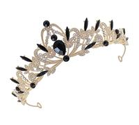 OHPHCALL De Novia Cristales Negras Para Bodas Cumpleaños y Otras Celebraciones Accesorio De Pelo Elegante Para Reinas y Princesas