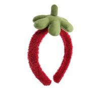 OHPHCALL Diadema Accesorio Versátil Cuidado Piel de Coral Fleece Diseño de Fresa Que Previene Gotas de Agua Cabello para Spa y Uso Diario