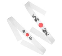OHPHCALL Diadema Ninja Japonesa para Karate y Cocina, 2 Piezas de Poliéster y Transpirable, Cinta Deportiva y Accesorio para Disfraz de Chef Sushi, Banda de Cabeza Versátil para
