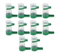 OHPHCALL Dispensador de Agua para Pájaros y Palomas, 10 Unidades, Plástico Verde, Diseño Sencillo y Práctico para Alimentar y Beber en Jaulas de Loros