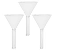 OHPHCALL Embudo de Vidrio de Laboratorio 40 Mm, Triángulo Transparente, 3 Piezas, Embudos de Llenado Científicos para Química y Análisis de Líquidos