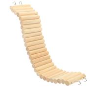 OHPHCALL Escalera de Madera Plegable Función para Cultivar Habilidades para Hámster y Pequeñas en Jaula de Color Caqui