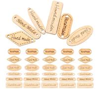 OHPHCALL Etiquetas de Madera Retro Hechas a Mano, 200 Botones de Madera Natural de 3 Mm 2 Agujeros para Manualidades, Scrapbooking y Costura, Ideales para Ropa y Proyectos DIY