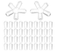 OHPHCALL Fundas de PVC para Tornillos y Ganchos de Perchas, 50 Tapas Transparentes Resistentes para Puntas Metálicas, Estabilidad para Colgar Ropa en Espacios de Almacenaje