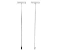 OHPHCALL Gancho en T para Tapa de Alcantarilla, 2 Piezas, Gancho de Elevación de Acero Galvanizado Blanco, 50 Cm, Antióxido, para Manejo de Pozos y Puertas Enrollables, Herramienta