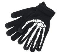 OHPHCALL Guantes de Esqueleto para Ciclismo Diseño Fluorescente, Cálidos Fibra Acrílica, Ideales para Halloween y Paseos Nocturnos en Bicicleta