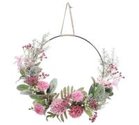 OHPHCALL Guirnalda Artificial Rosa para Puerta de Boda Interior, Decorativa de Plástico y Hierro Que No se Marchita ni Desvanece, Adecuado para Eventos y Decoración