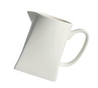 OHPHCALL Jarra de Cerámica Pequeña con Antigoteo para Leche Café y Té Dispensador Compacto Blanco Minimalista para Uso Personal y Regalo
