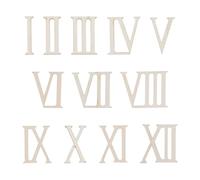 OHPHCALL Juego de 2 Piezas de Madera Beige Números Romanos de 7 Cm para Manualidades DIY Superficie Lisa y Resistente Adecuado para Decoración