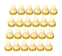 OHPHCALL Juego de 24 Tapones para Botellas de Vino Forma de T Selladores de Corcho de Polímero Aluminio Dorado Tapones Reutilizables para Sellar Botellas Estándar Cierre Hermético para