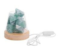 OHPHCALL Lámpara Aromática de Piedra de Cristal Verde Difusión de Aroma y Luz Nocturna para Estudio y Baño, Decoración Funcional Hogar