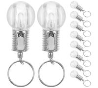 OHPHCALL Llavero Bombilla LED Mini Luz Nocturna Colorida que Cambia, Diseño Único en Acrílico y Acero, Pack de 10 Piezas para Uso Diario y Obsequio