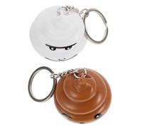 OHPHCALL Llaveros Creativos de Caca Aleación de Zinc y Plástico 2piezas Adorno Divertido y Juguete de Broma Vida Diaria para Colgar en Bolso
