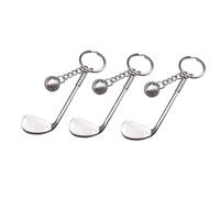 OHPHCALL Llaveros de Golf de Aleación de Zinc Plata 3 Piezas Colgante para Bolso, Organizador de Llaves Adecuado para Jugadores y Compañeros de Equipo Coche