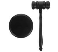 OHPHCALL Mazo de Juez de Madera de Haya Barnizada 42x90 Mm Base, Martillo para Subasta y Apoyo de Mazo, Accesorio Ligero para Sala de Audiencias y Oficina Judicial