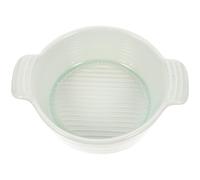 OHPHCALL Molde para Hornear de Cerámica Doble Asa, Bandeja para Horno Segura, Diseño Simple en Color Verde, Adecuado para Fiestas Familiares y Día Madre