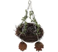 OHPHCALL Nido Colgante de Ratán para Loros y Pájaros, Resistente a Mordeduras, Columpio para Jaulas Pequeñas y Grandes, Adecuado para Suministros para Loros