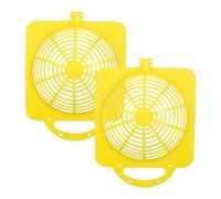 OHPHCALL Nido para Pájaros de Plástico Amarillo, Soporte Fácil de Remover para Cría, Adecuado para Periquitos y Loros Pequeños, Paquete de 2 Unidades