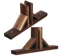 OHPHCALL Panel Ocultación Madera Soporte Fijo para Valla de Jardín en Madera Base para Valla Jardín Resistente Pack de 2 Unidades