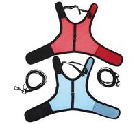 OHPHCALL para Conejos Tipo Chaleco Ajustable L Pecho 20-32 CM con Malla Transpirable Correa para Pasear Mascotas Pequeñas como Hurones y Gatitos Set 2 Piezas para Entrenamiento y Paseo