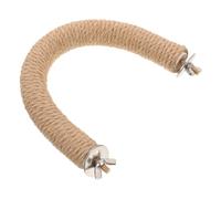 OHPHCALL Percha para Pájaros de Cuerda de Cáñamo y Acero Inoxidable, Soporte Resistente para Loros y Pinzones, Accesorio para Jaulas Que Mantiene Entretenida y Ejercita a Tu Mascota