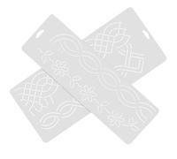 OHPHCALL Plantillas de Plástico Fáciles de Usar 2 Piezas para Acolchado y Bordado para Patchwork y Manualidades DIY