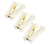 OHPHCALL Quitagrapas Acrílico Transparente 3 Piezas Herramienta Quitagrapas para Oficina Escritorio Compacto y Resistente Extractor de Grapas Manual Multiuso para Organización