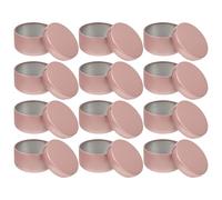 OHPHCALL Redondos de Aluminio Resistentes a Caídas y Fáciles de Transportar de 50ml 12 Tarros para Velas Ideales para Geocaching y Almacenamiento Seguro