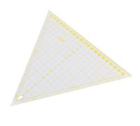 OHPHCALL Regla Triangular Acrílica Amarilla para Costura y Acolchado, Compatible con Cuchillas Rectas y Rotativas, Herramienta Precisa para Proyectos de Confección y Patchwork
