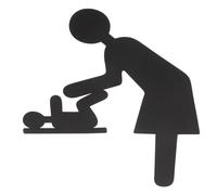 OHPHCALL Señal de Cambio de Pañales para Bebés en Acero Inoxidable Negro, Fácil Instalación y Confiable, Adecuado para Fiestas Privadas y Restaurantes