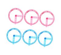 OHPHCALL Transportador Circular de 360 Grados para Dibujo Profesional, 6 Piezas de Plástico Brazo Oscilante, Adecuado para Uso en Casa y Oficina