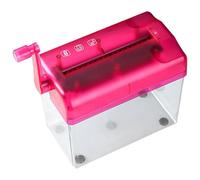 OHPHCALL Trituradora Manual de Papel para Oficina y Hogar Trituradora Pequeña de Escritorio Portátil Herramienta Práctica para Destruir Documentos y Proteger Privacidad Diseño Rojo de