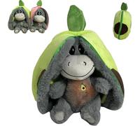 Ohphnt Burro Peluche Que Respiras, Peluche Que Respira para Ansiedad,Burro Antiestrés Dormir, Muñeco para Aliviar La Ansiedad, Relajante para Niños Y Adultos con Sonidos Y Luces-A