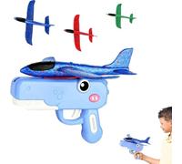 Ohphnt Dinosaur Foam Glider Launcher Toy, Cute Dino Airplane Launcher Toy,Airplane Gliders For Kids,Two Flight Modes,Fun Outdoor Flying Catapult Toys,Birthday Gifts & Party Favors(B)