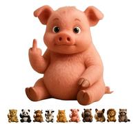 Ohphnt Middle Finger Plush Animal Toy,Attitude Finger Plush Animal, Highland Cow,Funny Soft Animals,Stress Relief Decor Gift,Unique Gifts for Home Office Decor-J