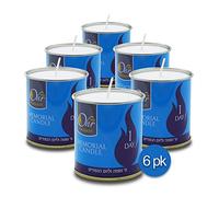 OHR CANDLES 1 Day Yahrzeit - Vela conmemorativa Kosher de 24 horas y Yom Kippur en soporte de lata (paquete de 6)