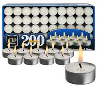 Ohr Candles Velas de Té - Paquete de 200 Velas de Té sin Perfume - Velas de Larga Duración 4 h - Velas Blancas en Taza Aluminio