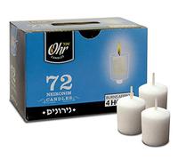 Ohr - Velas Neironim de 4 horas - Shabat y vela votiva pequeña - 72 unidades