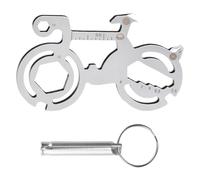 OHREN 14 herramientas en 1 Mini multiherramienta y kit bicicleta, con silbato de aluminio, llavero para bicicleta, senderismo y camping, abridor de botellas, multitool compacta de aleación de aluminio