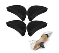 OHREN 2 pares de rellenos para zapatos, plantillas unisex transpirables y acolchadas, almohadillas para dedos, ajustadores de tamaño para grandes, alivio del dolor de pies para mujeres y niñas (negro)