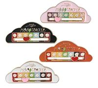OHREN 4 PCS Broches de Batería Social, Divertidos Pins para Estado de Ánimo, Insignias de Ansiedad para Salud Mental, 7 Días de Interacción (negro, blanco, rosa y naranja)