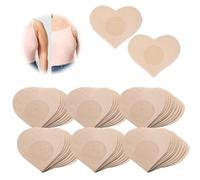 OHREN 60 Piezas Parches Adhesivos para Pezones, Cobertores de Pezones Invisibles Desechables para Mujeres, Pegatinas en Forma Redonda y de Flor