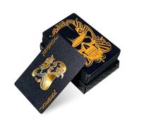 OHREN Baraja de Cartas de Plástico Impermeables para Juegos de Fiesta y Regalo (Negro)