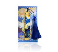 OHREN Llavero de Metal con Pinturas Famosas de Van Gogh, Regalos para Mujeres, Marcador de Páginas para Profesores, Estudiantes, Lectores y Amigos (La Noche Estrellada)