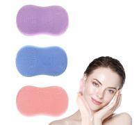 OHREN Paquete 3 Cepillos Silicona, Lavar Cara y Masaje Limpiador Maquillaje, Almohadilla, Puntos Negros, Acné, Profunda, Cuidado de la Piel, Exfoliante para Niñas