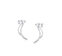 Ohrklemme Silber, Ohrringe Set Boho Geometrisch mit Zirkonia 925 Silber Mama Geschenk