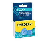 OHROPAX Aqua Tapones para los oídos - Protección contra el agua en el oído al nadar, bañarse o ducharse - Tapones pre-oreja de silicona moldeable - Apto para todos los oídos - Nivel de aislamiento